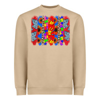 Mushroom Autism brushstrokes Heavyweight Sweatshirt - CowGirlArtShop