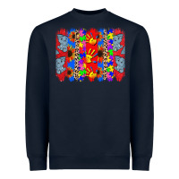 Navy Autism brushstrokes Heavyweight Sweatshirt - CowGirlArtShop