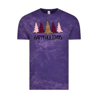Cloud Purple Happy Holidays Tree Vintage Tee - Bettercallsaul