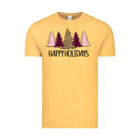 Vintage Mustard Happy Holidays Tree Vintage Tee - Bettercallsaul
