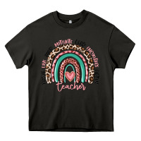 Asphalt teacher rainbow Heavy Core Tee - MaliasSmallBusiness