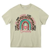 Mossy teacher rainbow Heavy Core Tee - MaliasSmallBusiness