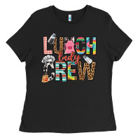 Black lunch lady crew Ladies Tee - NancyCooperArtShop