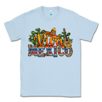 Dusty Blue viva mexico Classic Tee - RanaPortraitStore