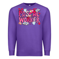 Purple Postal Worker Premium Sweatshirt - CowhideDigitalArt