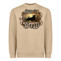 Mushroom Keep it wild western bull Heavyweight Sweatshirt - HowdyJamesFarm