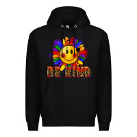Black Be kind pride Premium Hoodie - FaDigitalArtStudio