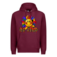 Burgundy Be kind pride Premium Hoodie - FaDigitalArtStudio