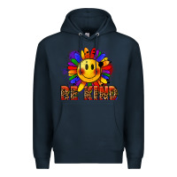Navy Be kind pride Premium Hoodie - FaDigitalArtStudio