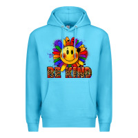 Ocean Blue Be kind pride Premium Hoodie - FaDigitalArtStudio