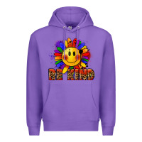 Purple Be kind pride Premium Hoodie - FaDigitalArtStudio