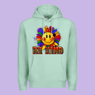 Be Kind Pride Premium Hoodie Designed By Fadigitalartstudio