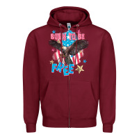 Burgundy Born to be free Zipper Hoodie - FaDigitalArtStudio