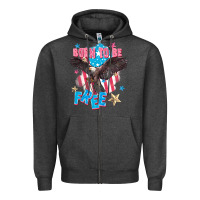 Charcoal Heather Born to be free Zipper Hoodie - FaDigitalArtStudio