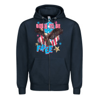 Navy Born to be free Zipper Hoodie - FaDigitalArtStudio