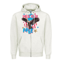 Oatmeal Heather Born to be free Zipper Hoodie - FaDigitalArtStudio