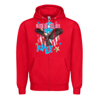Red Born to be free Zipper Hoodie - FaDigitalArtStudio