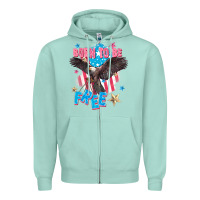 Seafoam Born to be free Zipper Hoodie - FaDigitalArtStudio