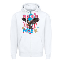 White Born to be free Zipper Hoodie - FaDigitalArtStudio