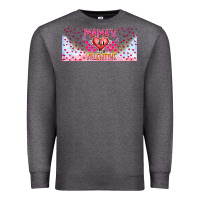 Charcoal Heather Mama is Valentine 16oz Premium Sweatshirt - CowhideDigitalArt