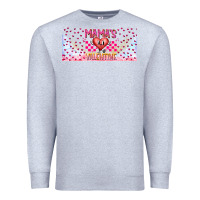 Heather Grey Mama is Valentine 16oz Premium Sweatshirt - CowhideDigitalArt