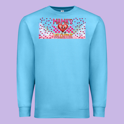 Mama Is Valentine 16oz Premium Sweatshirt Designed By Cowhidedigitalart