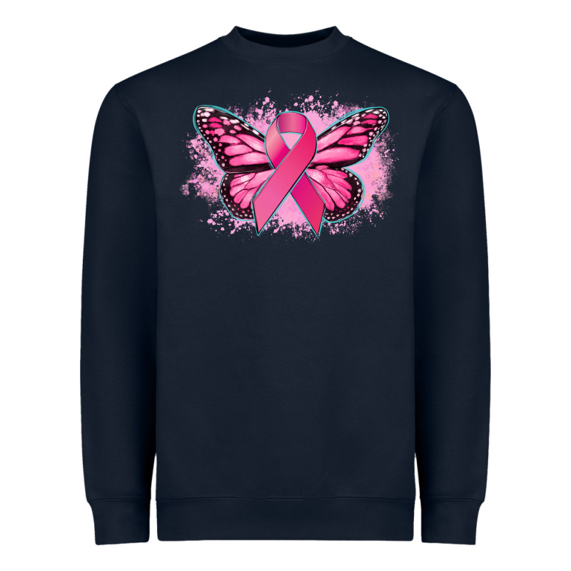 Cancer Ribbon Butterfly Cancer Awareness Heavyweight Sweatshirt by HowdyJamesFarm | Teevron