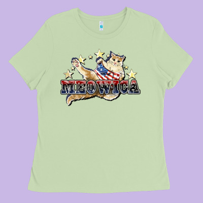 Meowica Cat Ladies Tee Designed By Nancycooperartshop