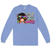Colony Blue 80s made 90s raised messy bun Long Sleeve Tee - texasbilliewilder