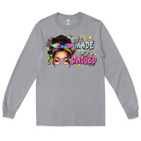 Heather Grey 80s made 90s raised messy bun Long Sleeve Tee - texasbilliewilder