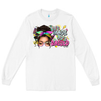 White 80s made 90s raised messy bun Long Sleeve Tee - texasbilliewilder
