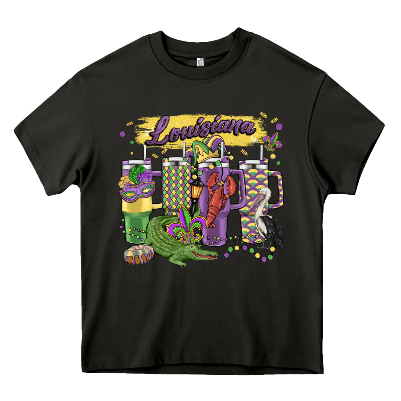 Obsessive Cup Disorder Mardi Gras Heavy Core Tee by MaliasSmallBusiness | Teevron