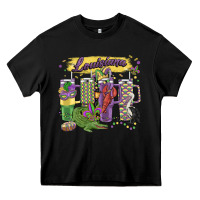 Black obsessive cup disorder mardi gras Heavy Core Tee - MaliasSmallBusiness