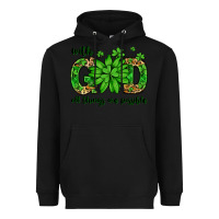 Black With god all things are possible St. Patrick's Day Heavyweight Hoodie - LillyAllenDesigns