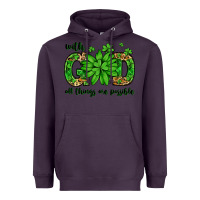 Plum With god all things are possible St. Patrick's Day Heavyweight Hoodie - LillyAllenDesigns