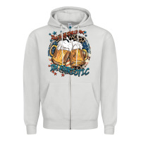 Dove Grey I'm not drunk i'm patriotic Zipper Hoodie - FaDigitalArtStudio