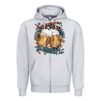 Heather Grey I'm not drunk i'm patriotic Zipper Hoodie - FaDigitalArtStudio