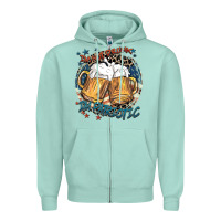Seafoam I'm not drunk i'm patriotic Zipper Hoodie - FaDigitalArtStudio