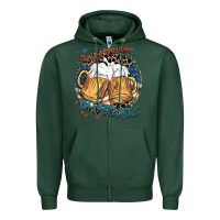 Sports Green I'm not drunk i'm patriotic Zipper Hoodie - FaDigitalArtStudio