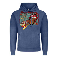 Vintage Denim Merry Christmas Lips Santa Vintage Hoodie - Bettercallsaul