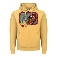 Vintage Mustard Merry Christmas Lips Santa Vintage Hoodie - Bettercallsaul