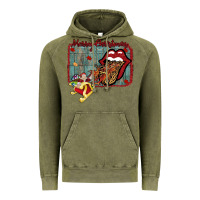 Vintage Olive Merry Christmas Lips Santa Vintage Hoodie - Bettercallsaul