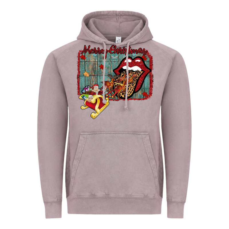 Merry Christmas Lips Santa Vintage Hoodie by Bettercallsaul | Teevron