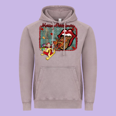 Merry Christmas Lips Santa Vintage Hoodie Designed By Bettercallsaul