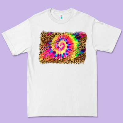 Leopard, Tie Die Backgraund Premium Tee Designed By Jahusdesignshop