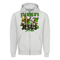 Dove Grey St. Patrick's knows Jesus arose Zipper Hoodie - FaDigitalArtStudio