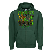 Sports Green St. Patrick's knows Jesus arose Zipper Hoodie - FaDigitalArtStudio