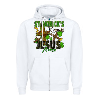 White St. Patrick's knows Jesus arose Zipper Hoodie - FaDigitalArtStudio