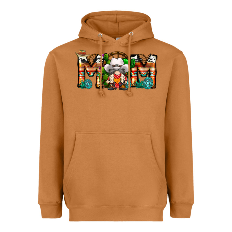 Mom Cowboy Gnome Heavyweight Hoodie by CowhideDigitalArt | Teevron