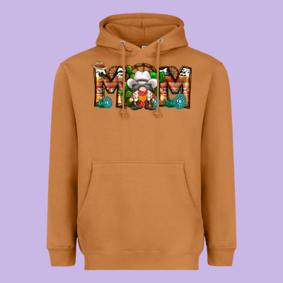 Mom Cowboy Gnome Heavyweight Hoodie Designed By Cowhidedigitalart
